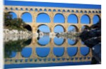 Pont du Gard and Gard River by Anonymous