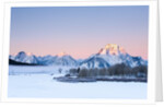 Oxbow Bend in Grand Teton National Park in winter by Anonymous