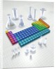 Periodic table of the elements with glassware by Anonymous
