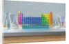 Periodic table of the elements with glassware by Anonymous