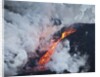 Steam and lava from eruption at Eyjafjallajokull glacier by Anonymous
