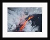 Steam and lava from eruption at Eyjafjallajokull glacier by Anonymous