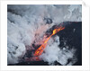 Steam and lava from eruption at Eyjafjallajokull glacier by Anonymous