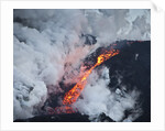 Steam and lava from eruption at Eyjafjallajokull glacier by Anonymous