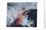 Steam and lava from eruption at Eyjafjallajokull glacier by Anonymous