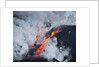 Steam and lava from eruption at Eyjafjallajokull glacier by Anonymous