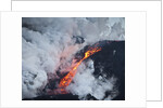Steam and lava from eruption at Eyjafjallajokull glacier by Anonymous