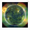 Ultraviolet image showing temperature ranges of the Sun by Anonymous