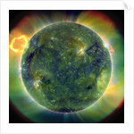 Ultraviolet image showing temperature ranges of the Sun by Anonymous