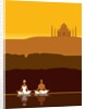 Couple meditating in front of the Taj Mahal by Anonymous