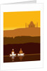 Couple meditating in front of the Taj Mahal by Anonymous