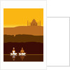 Couple meditating in front of the Taj Mahal by Anonymous