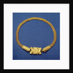 Greek gold chain band with Herakles knot by Anonymous