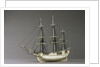 Napoleonic prisoner of war ship model by Anonymous