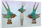 British Arts and Crafts hair combs with swallows by Anonymous