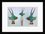 British Arts and Crafts hair combs with swallows by Anonymous
