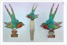 British Arts and Crafts hair combs with swallows by Anonymous