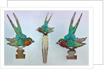 British Arts and Crafts hair combs with swallows by Anonymous