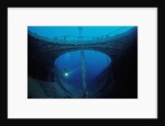 Scuba diver exploring a shipwreck, Papua New Guinea, Coral Sea. by Anonymous