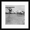 Clothes dry on a wooden line, ca. 1930. by Anonymous