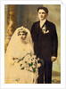 Husband and wife in a wedding portait, ca. 1916 by Anonymous