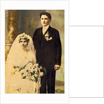 Husband and wife in a wedding portait, ca. 1916 by Anonymous