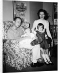 Family group in their living room, ca. 1958 by Anonymous