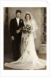 Wedding portrait of bride and groom, ca. 1939 by Anonymous