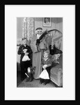 St. Nick visits with two German brothers, ca. 1948 by Anonymous