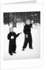 Two brothers play in the snow, ca. 1950 by Anonymous