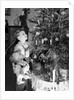 Two brothers look at a Christmas tree in their living room in Germany, ca. 1949 by Anonymous