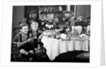 Brothers, ages 8 and 3, pose with birthday presents, ca. 1949 by Anonymous