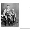 Two brothers pose for a childhood portrait in Germany, ca. 1949 by Anonymous