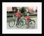 Two brothers stand with their new bikes in Wisconsin, ca. 1953 by Anonymous
