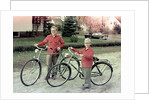 Two brothers stand with their new bikes in Wisconsin, ca. 1953 by Anonymous