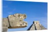 Pyramid of Kulkulcan and sculpture at Chichen Itza by Anonymous