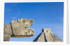Pyramid of Kulkulcan and sculpture at Chichen Itza by Anonymous