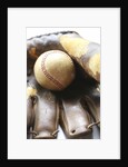 Baseball in glove by Anonymous