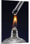 Test tube with liquid, over flame by Anonymous