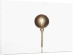 Gold golf ball and tee by Anonymous