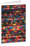 Textiles for sale in market in San Miguel de Allende by Anonymous