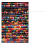 Textiles for sale in market in San Miguel de Allende by Anonymous
