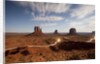 Night view of Monument Valley under the light of a full moon by Anonymous