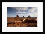 Night view of Monument Valley under the light of a full moon by Anonymous