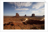 Night view of Monument Valley under the light of a full moon by Anonymous