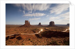 Night view of Monument Valley under the light of a full moon by Anonymous