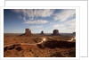 Night view of Monument Valley under the light of a full moon by Anonymous