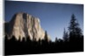 Night View of El Capitan, illuminated by a full moon by Anonymous