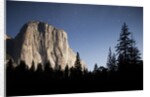 Night View of El Capitan, illuminated by a full moon by Anonymous