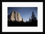 Night View of El Capitan, illuminated by a full moon by Anonymous